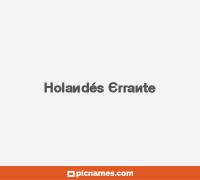 Holandés Errante